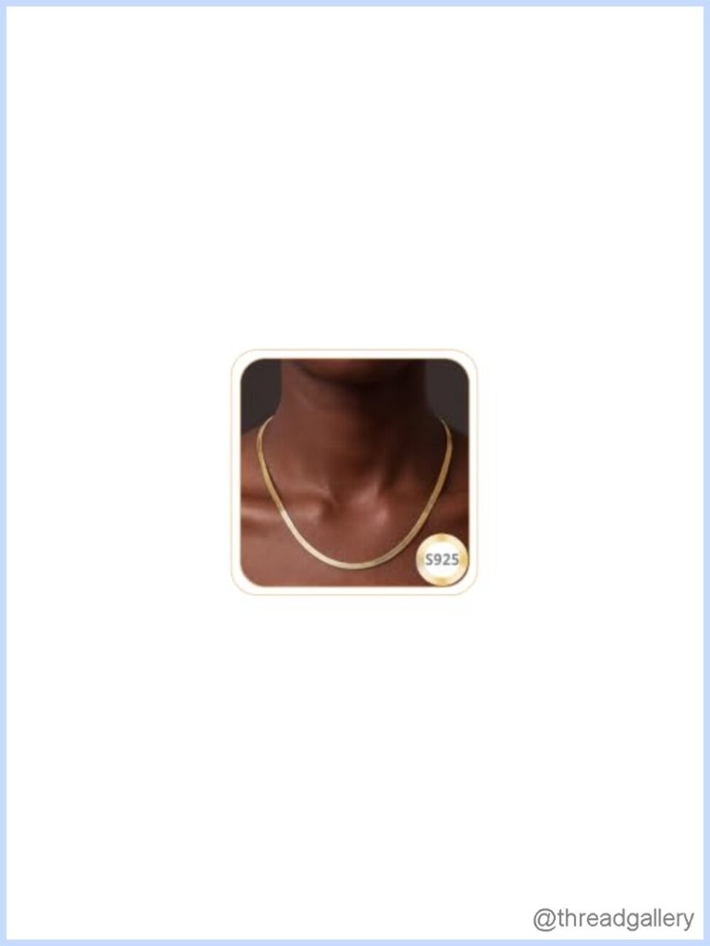 14k Gold Plated 925 Sterling Silver Herringbone Chain Necklace 3mm Women
